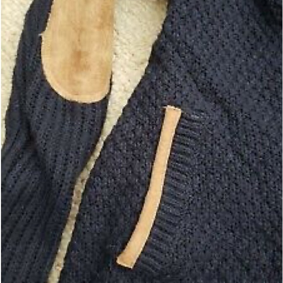 Abercrombie & Fitch Navy Patchwork Cardigan with hood - Picture 6 of 6
